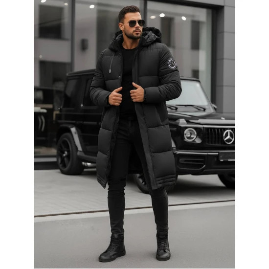 Vyriška juoda žieminė striukė Bruno JS/19M1290/392