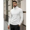Men's white high neck sweater Lenox Sweaters