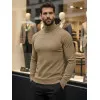 Men's brown high neck jumper Lenox Sweaters