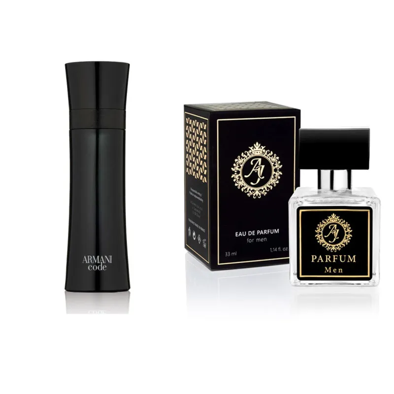 AJ Deluxe Nr266 kvepalai įkvėpti Armani - Black Code 33 ml AJ Deluxe Vyrams French Perfumes