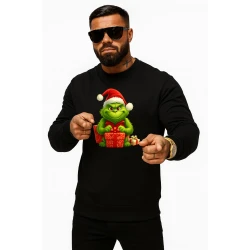 Juodas džemperis Grinčas su dovanomis