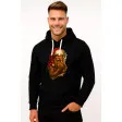 Czarna bluza z kapturem Święty Mikołaj z cygarem