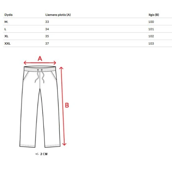 Vyriškos raudonos laisvalaikio kelnės Even Laisvalaikio kelnės