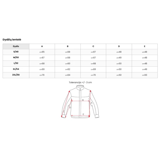 Pereinamojo laikotarpio raudona striukė Flif Vyriškos Striukės ir Paltai
