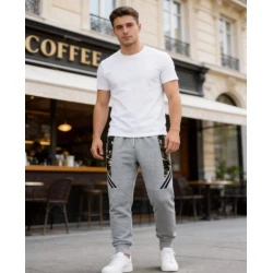 Vyriškos šviesiai pilkos kelnės Clif