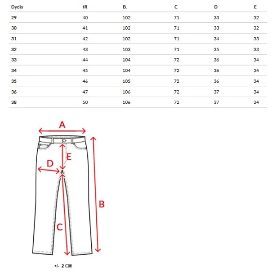 Vyriški šviesiai mėlyni džinsai Lisabon Džinsai ir Jogeriai