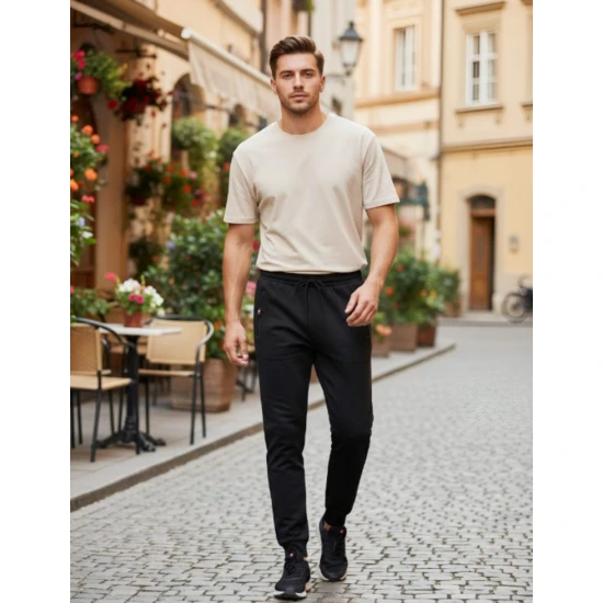 Vyriškos juodos kelnės Benet Laisvalaikio kelnės