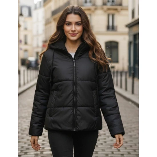 Juodos spalvos moteriška striukė Alin Moteriškos striukės