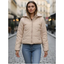 Rusvos spalvos moteriška striukė Alin