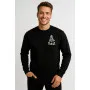 Men's black hooded sweatshirt Dakar (white)