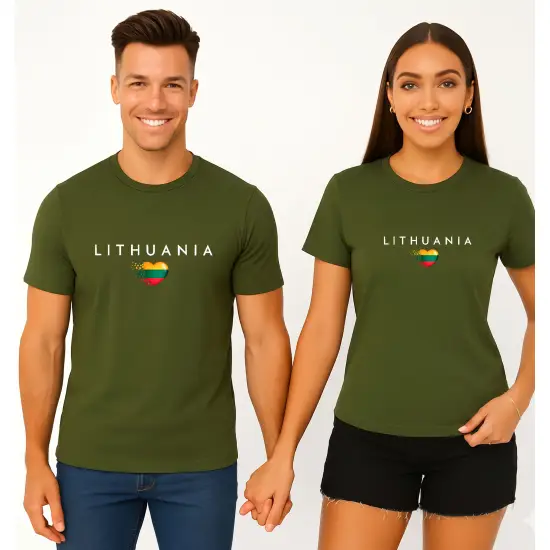 Chaki marškinėlių komplektas Lithuania (baltas)