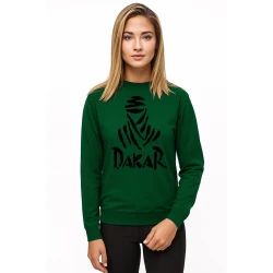 Moteriškas tamsiai žalias džemperis be gobtuvo Dakar (juodas)
