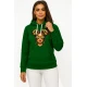 Moteriškas tamsiai žalias džemperis Lietuvaitė su akiniais