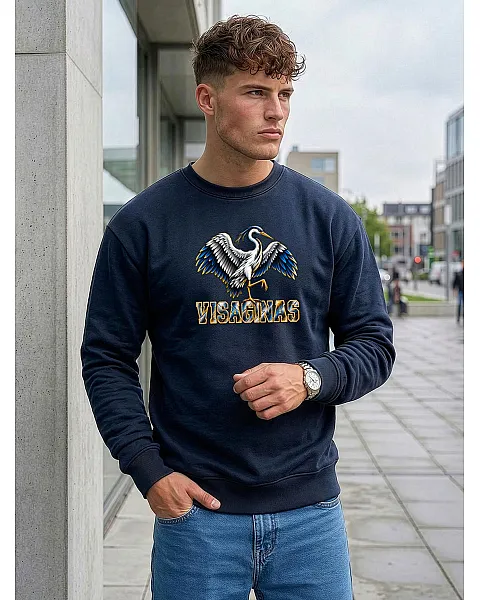 Men's dark blue sweater Visaginas