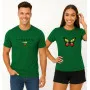 Dark Green T-Shirt Set: Lithuania-Butterfly (Black)