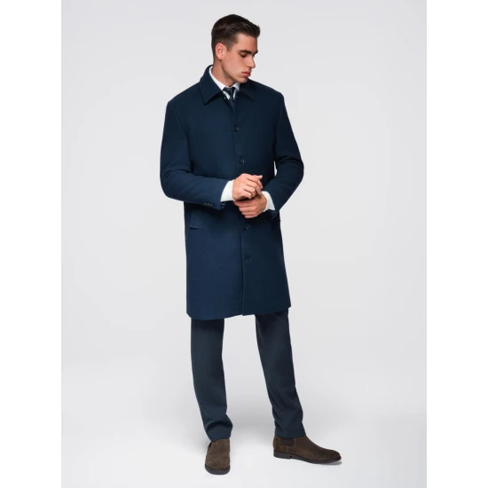 Vyriškas tamsiai mėlynas paltas Corpo