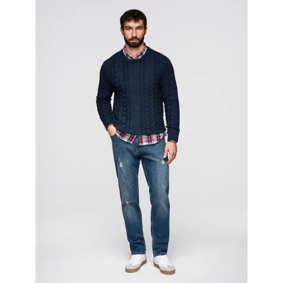 Vyriški tamsiai mėlyni džinsai Benit