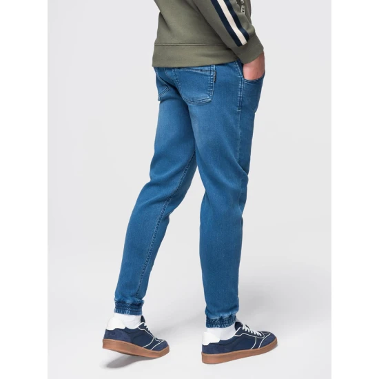 Vyriški mėlyni džinsai  su raišteliu juosmenyje Patrick