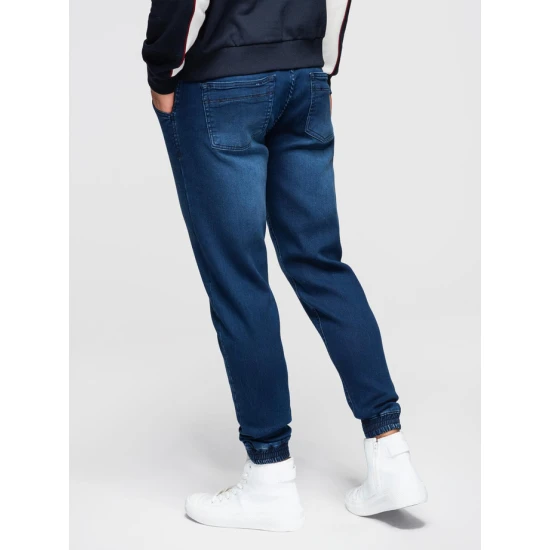 Vyriški tamsiai mėlyni džinsai  su raišteliu juosmenyje Patrick