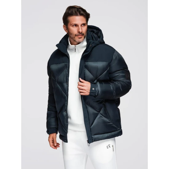 Vyriška tamsiai mėlyna žieminė striukė Blake