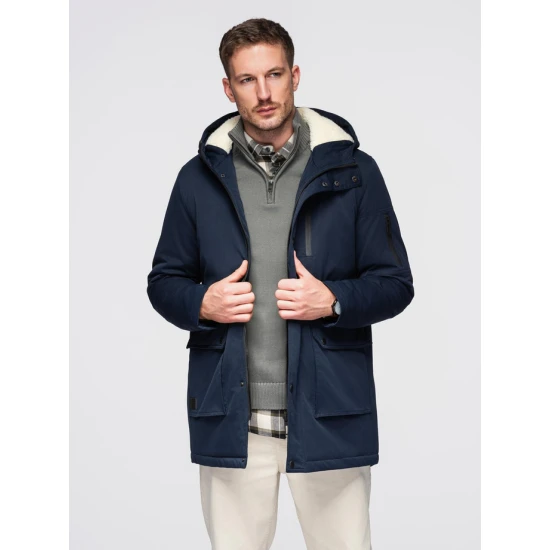 Vyriška tamsiai mėlyna žieminė striukė Elot