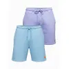 Unisex šortų rinkinys mėlyni/šviesiai violetinės spalvos Level Up