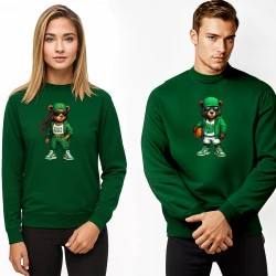 Žalias megztinis su gobtuvu „Bears“