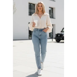 Moteriški muslino rusvi marškiniai Musline