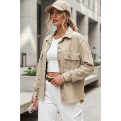 Jasnobrązowa kurtka przejściowa Shine