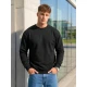 Vyriškas juodas džemperis be gobtuvo Steel
