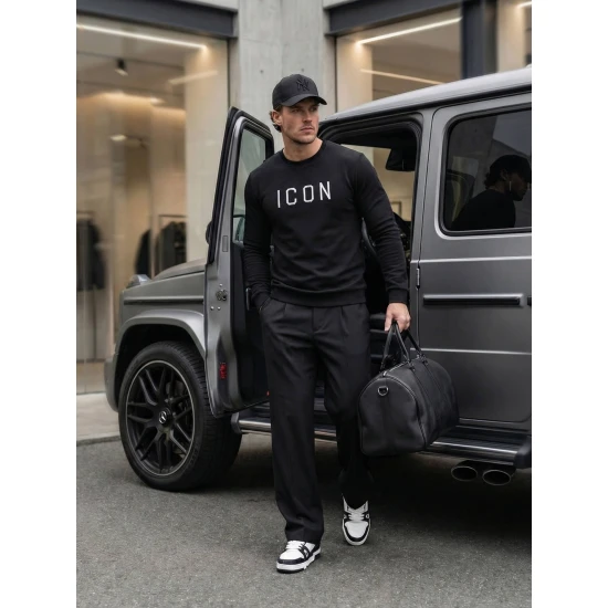 Vyriškas juodas džemperis Icon O/D7394Z