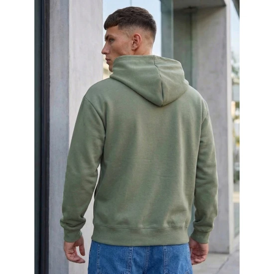 Vyriškas chaki džemperis Ostin Vyriški džemperiai su gobtuvu