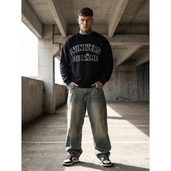 Vyriškas juodas džemperis L'Univers