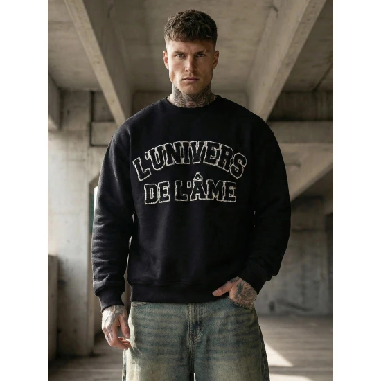 Vyriškas juodas džemperis L'Univers