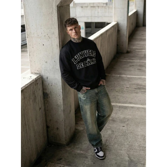 Vyriškas juodas džemperis L'Univers