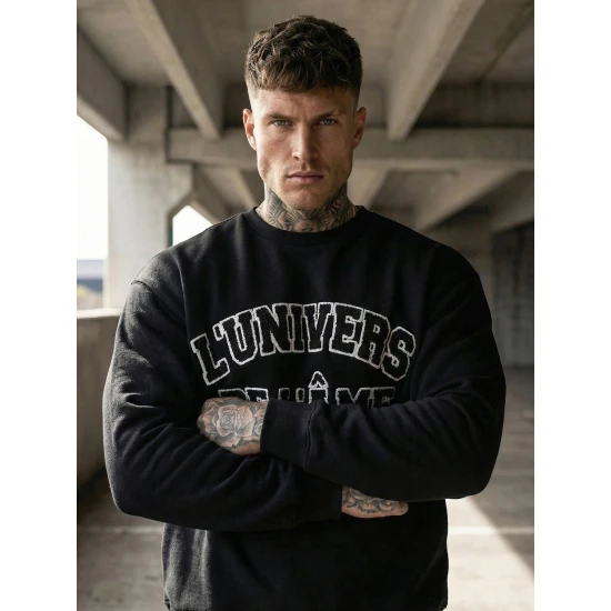 Vyriškas juodas džemperis L'Univers