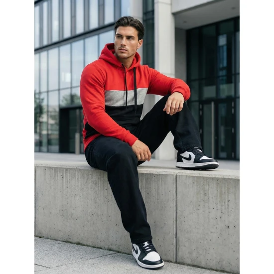 Vyriškas raudonos spalvos džemperis Lonzo JS/8B1320/18