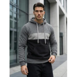 Vyriškas tamsiai pilkos spalvos džemperis Lonzo