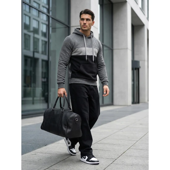 Vyriškas tamsiai pilkos spalvos džemperis Lonzo JS/8B1320/5