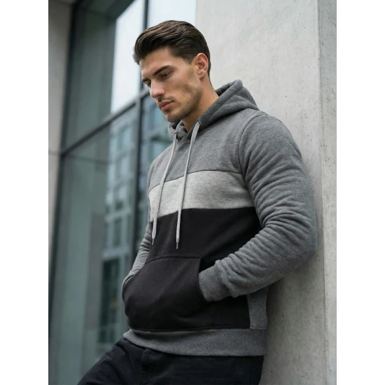 Vyriškas tamsiai pilkos spalvos džemperis Lonzo JS/8B1320/5