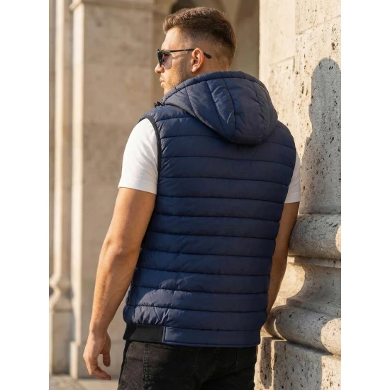 Vyriška tamsiai mėlyna liemenė Minel Liemenės