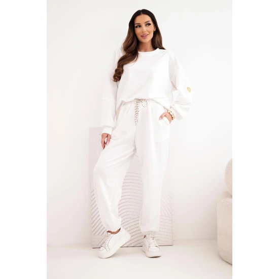 Moteriškas baltas laisvalaikio komplektas Isabel