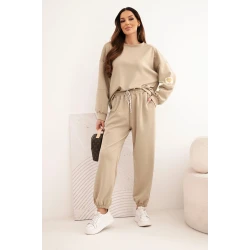 Moteriškas šviesiai rudas laisvalaikio komplektas Isabel