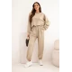 Moteriškas šviesiai rudas laisvalaikio komplektas Isabel