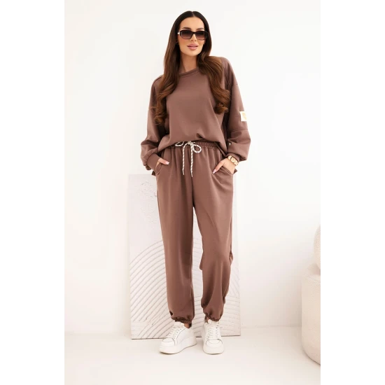 Moteriškas rudas laisvalaikio komplektas Isabel