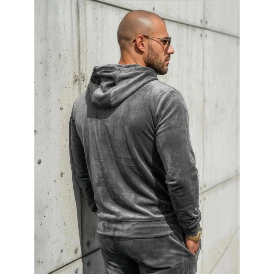 Pilkas vyriškas veliūrinis komplektas Silk JS/8C1169/29 Premium