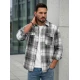 Vyriški balti/juodi flaneliniai marškiniai Cory Marškiniai