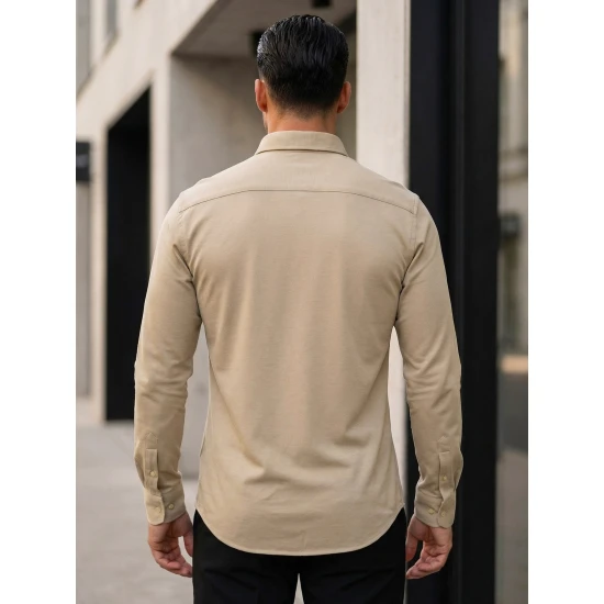 Vyriški rusvi marškiniai Top Marškiniai