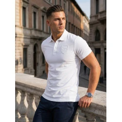Vyriški balti polo marškinėliai Tice
