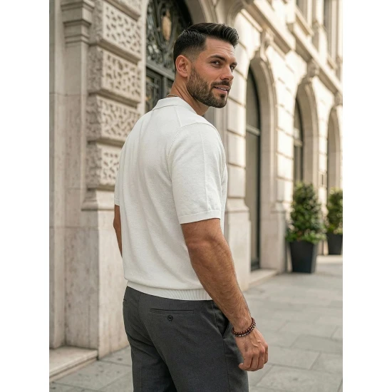Vyriški balti polo marškinėliai Force POLO marškinėliai